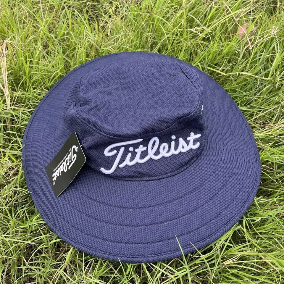Titleist Tour Aussie Bucket Hat Wide Brim Sun Hat Golf Cap Unisex Blue/White NEW