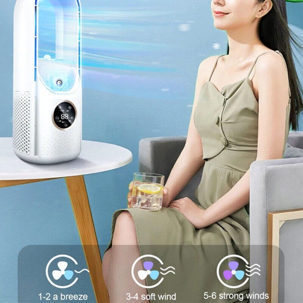 Portable Air Conditioner Cooling Fan, Mini Air Conditioning Unit Quiet 6 Speed
