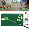 Indoor Mini Golfing Game Kit Golfs Toy Set w/Green Pad Putter Christmas Gifts