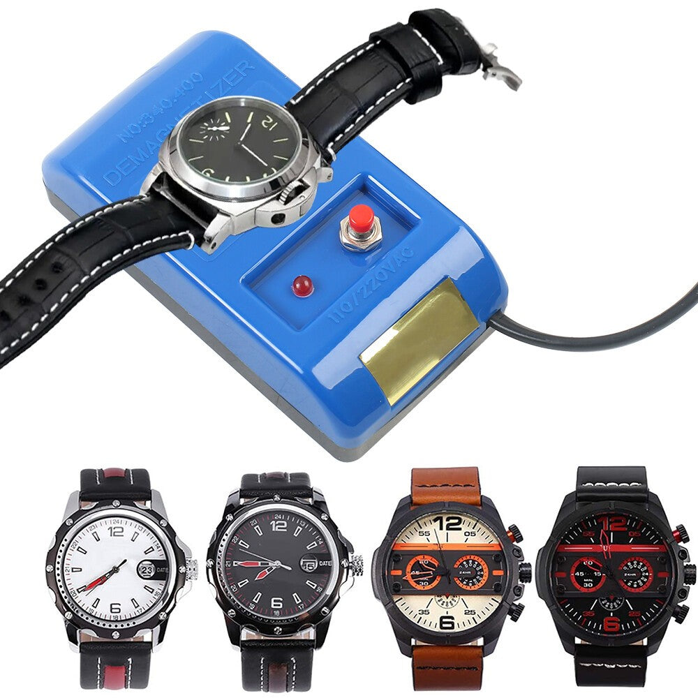 Blue Watch Demagnetizer 120x65mm 110/220V Watch Jewelry Demagnetization UK