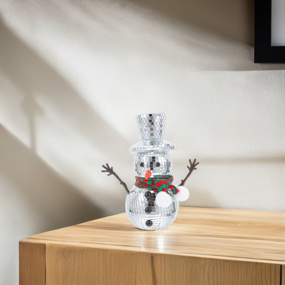 Christmas Snowman Indoor Decorations for Home Disco Balls Ornaments