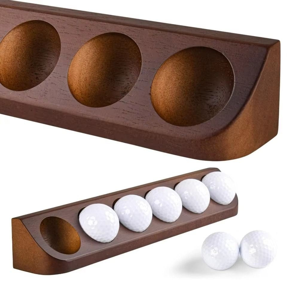 Wooden Golf Ball Display Case 6 Grids Can Wall Mount Golf Ball Stand Holder