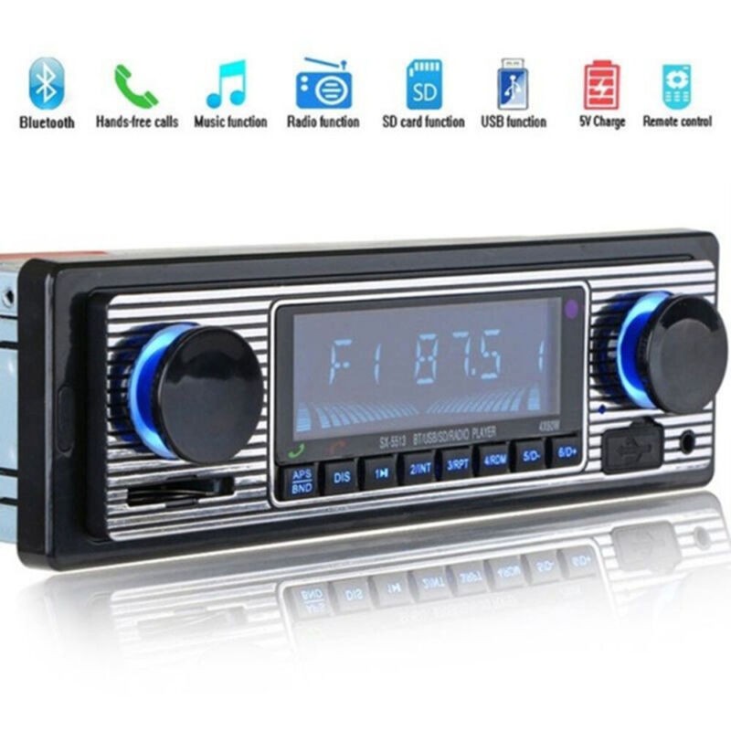 Retro Vintage Style Car Bluetooth Radio / Head Unit - Stereo - MP3 USB/AUX/SD/FM