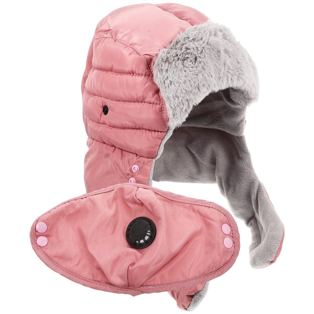 1 Set Winter Hat Mask Cotton Protective Hat Winter Hat Mask Skiing Hat