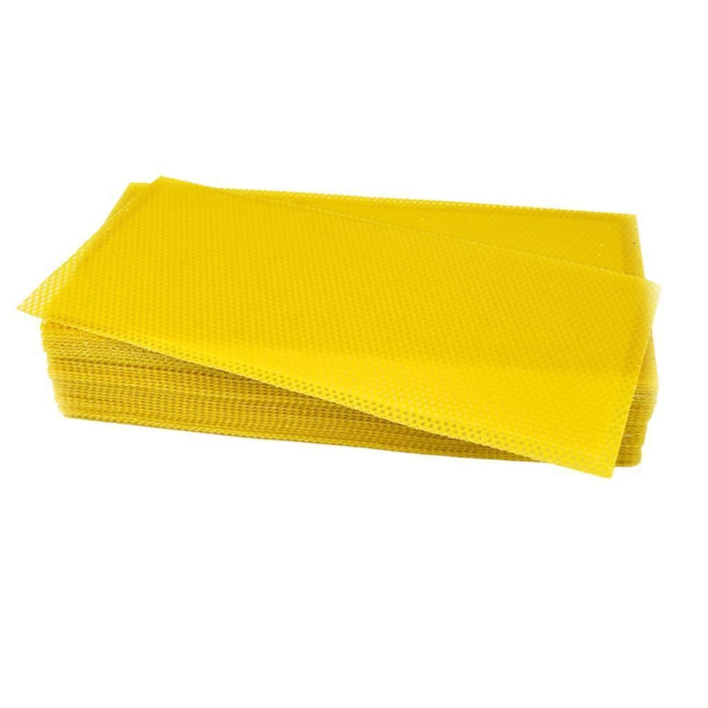 30 Pieces Beeswax Sheets Natural Honeycomb Bee Wax Foundation Sheets 41.5x19.5cm