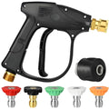 Short Pressure Washer Spray Gun 4350PSI 1/4" Quick Release For Karcher K1-K7 M22