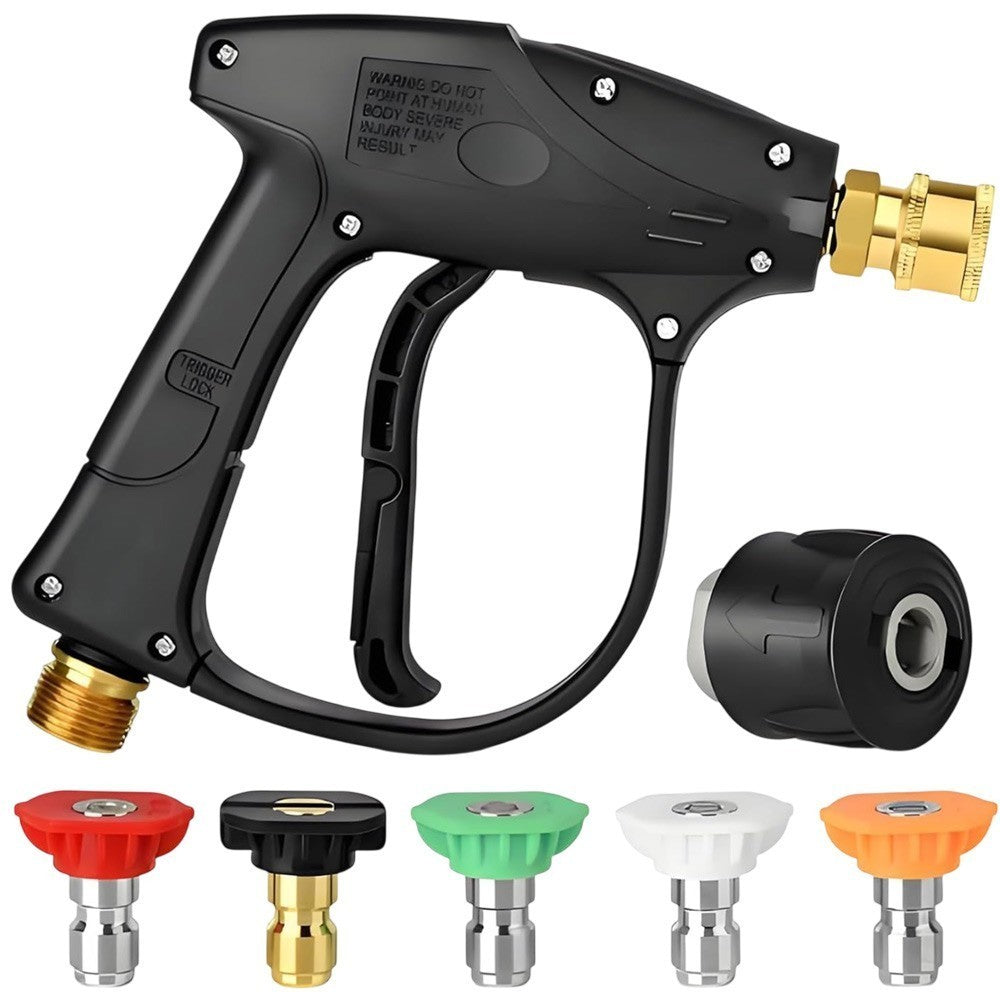 Short Pressure Washer Spray Gun 4350PSI 1/4" Quick Release For Karcher K1-K7 M22