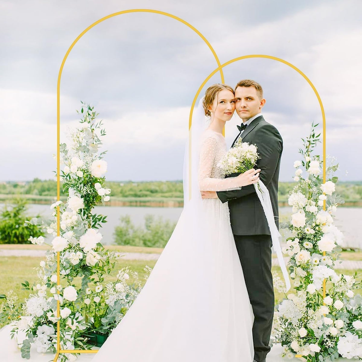 Large Wedding Arch Door Backdrop Stand Flower Display Frame Backdrop Metal Rack