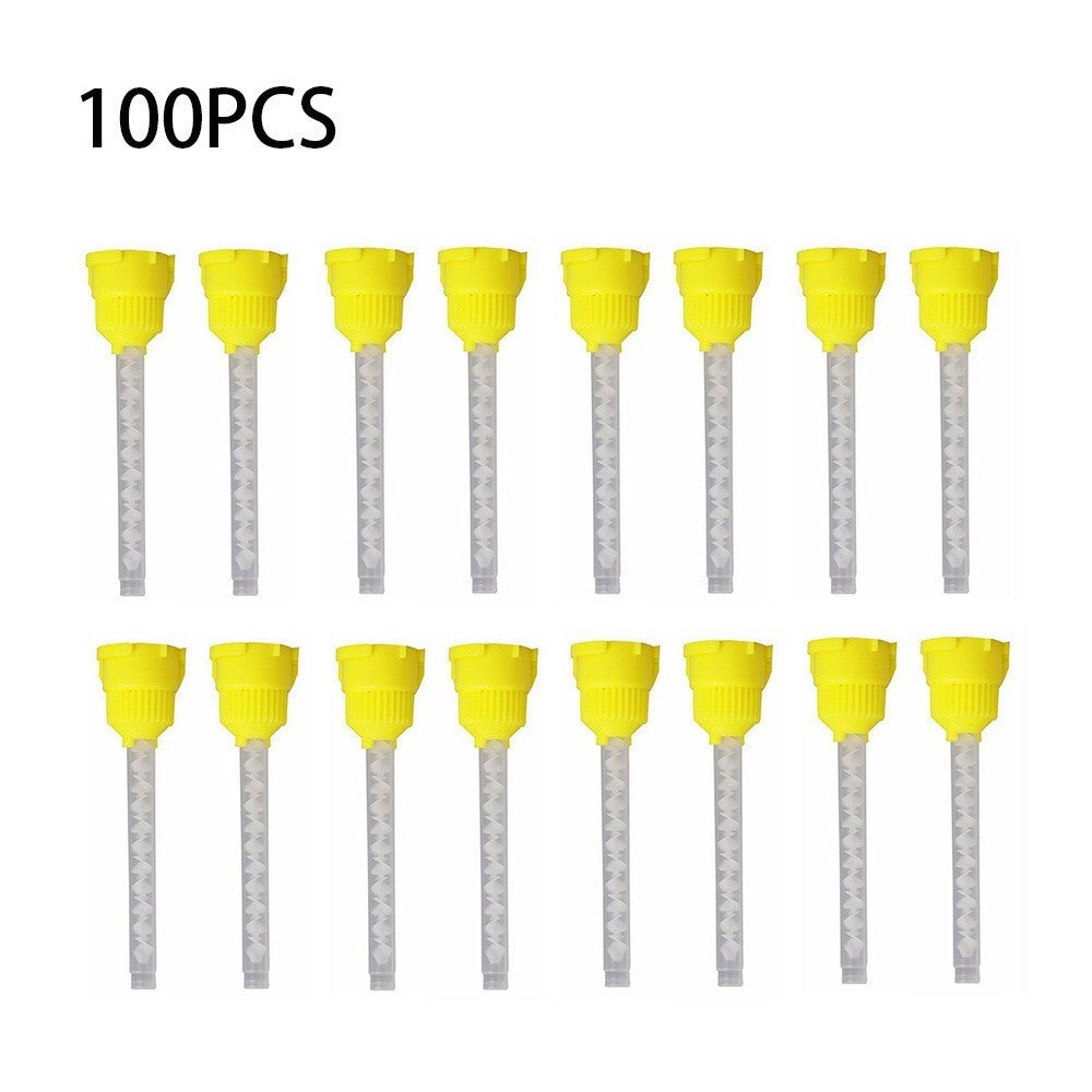 100Pcs/Set Element Intraoral Mixing Tips YELLOW Impression Disposable Dental UK