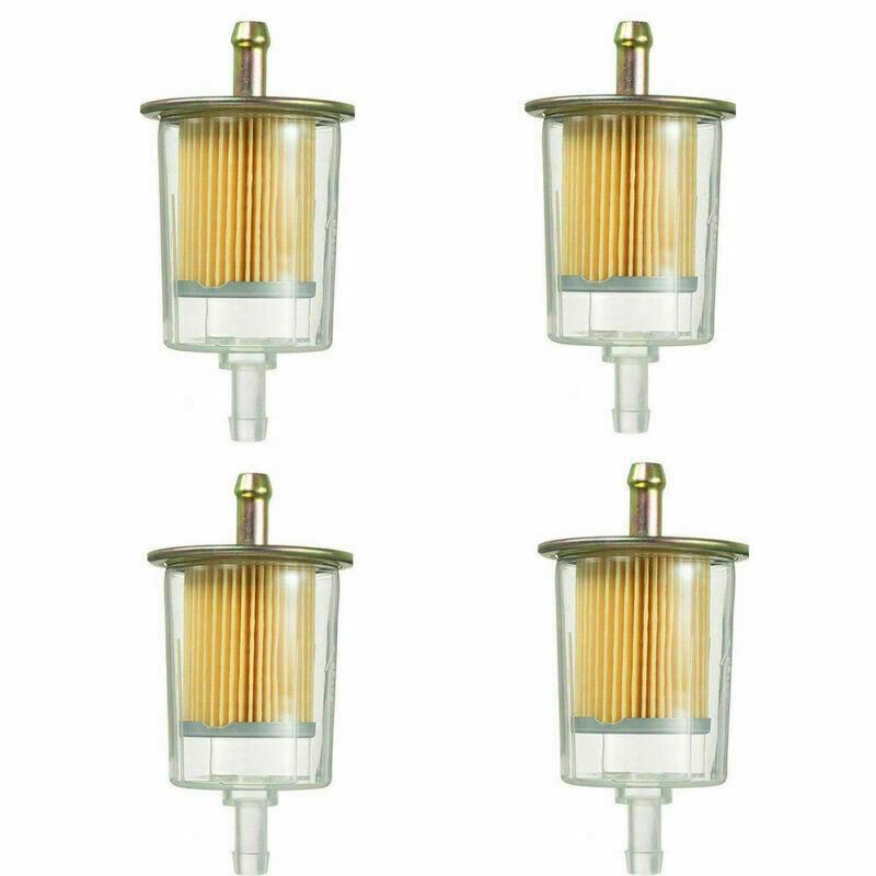 4X 10mm 3/8" Universal Fuel Filter Motorcycle Inline Petrol Diesel Filter
