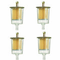 4X 10mm 3/8" Universal Fuel Filter Motorcycle Inline Petrol Diesel Filter