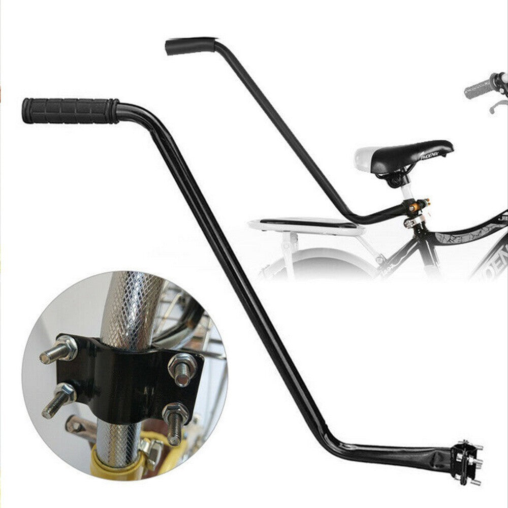 Kids Bike Learning Push Handle Safety Pole Bar Bicycle Control Grip Parent Grab