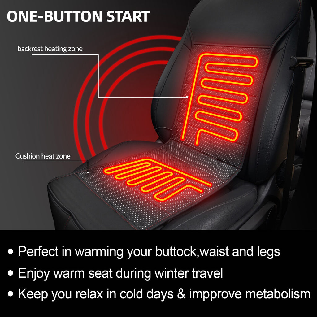 Universal 12V Car Seat Pad Cushion Cover Heating Heater Warm Heated Cold Winter