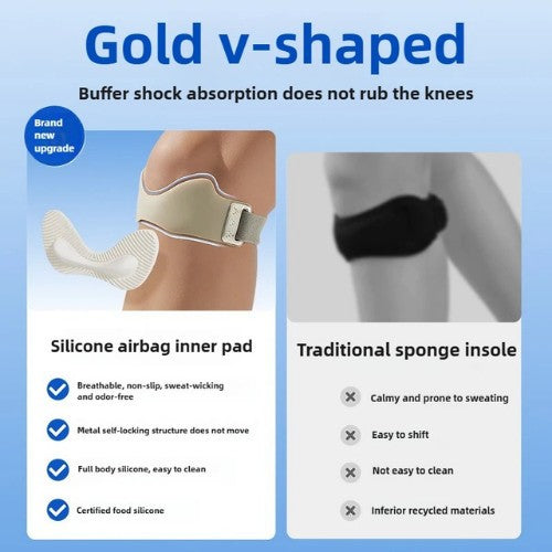 Stryde Precision Strap Knee Brace Silicone Pad Adjustable Breathable Sport UK
