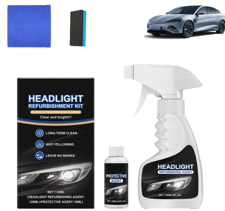 Q4 Headlight Restoration,Automotive Tourgoing Headlamp Restoration Fluid Kit