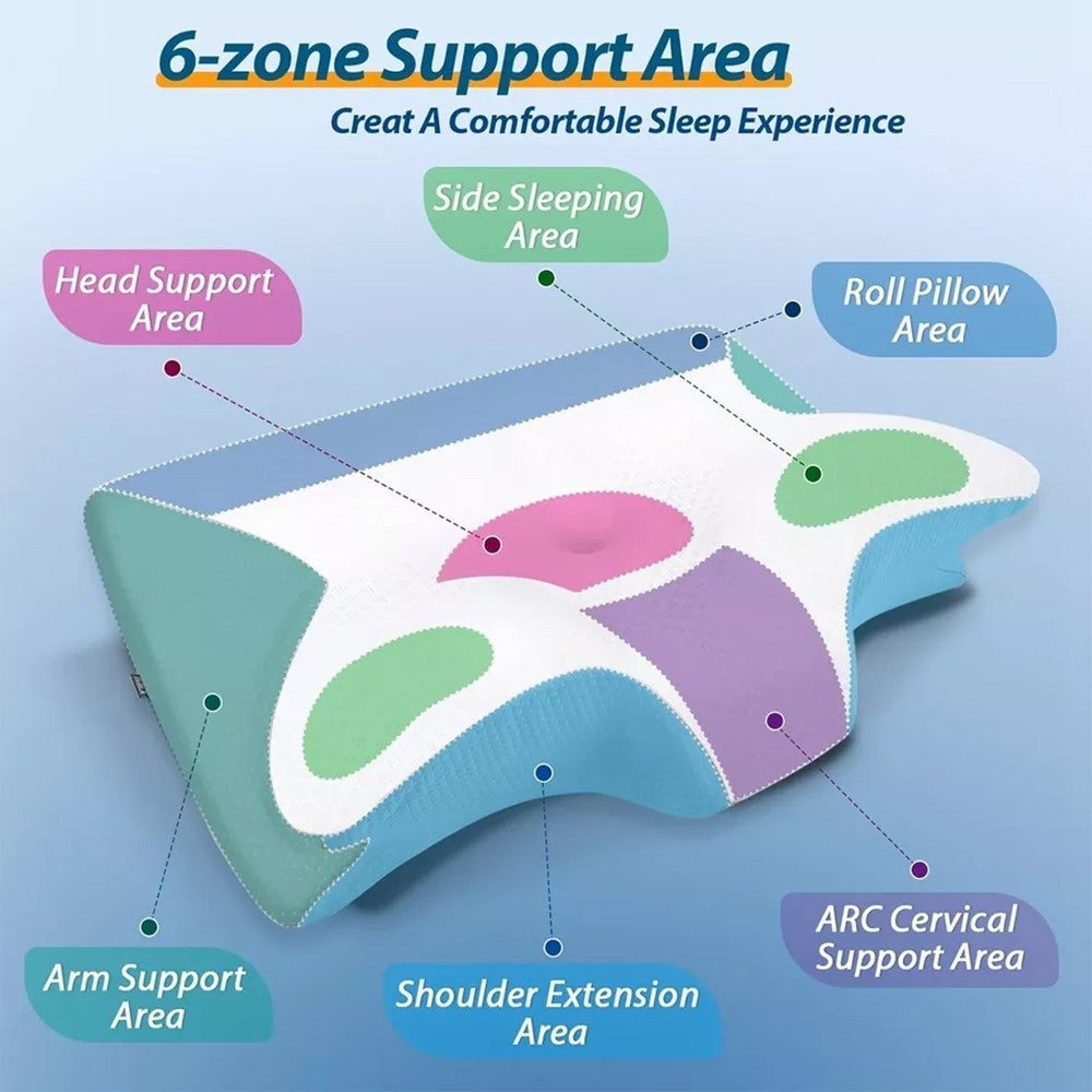 Memory Foam Neck Orthopedic Pillow Ergonomic Cervical Pillow Neck Pain Relief