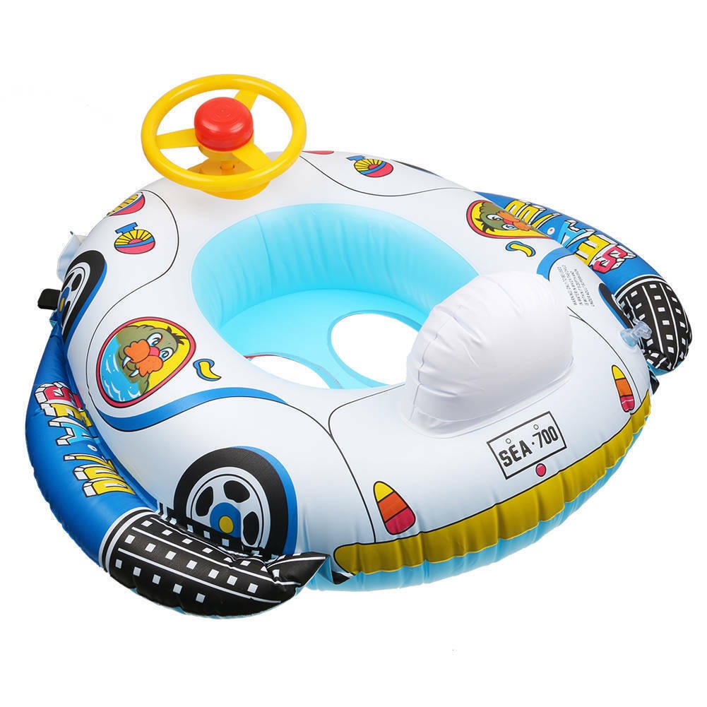 Inflatable Car Ring Swimming Pool Float Seat Boat Kids Toy Water UK