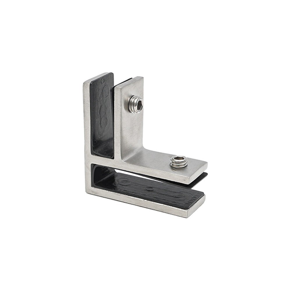 2XStainless Steel 90 Degree Glass Balustrade Stiffener / Clamp 10-12mm - Duplex