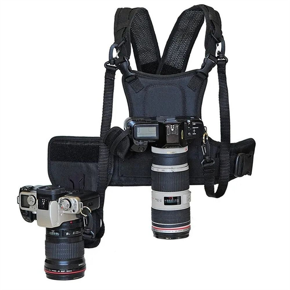 1set Camera Carrying Chest Harness System Vest Quick Strap with Side Holster