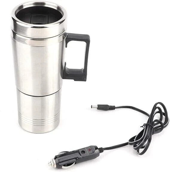 12v Portable Electric Kettle Car Van Travel Stainless Steel Water Heater Pot UK