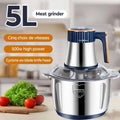 5L Electric Meat Grinder Mincer Mixer Home Blender Mini Food Chopper Processor