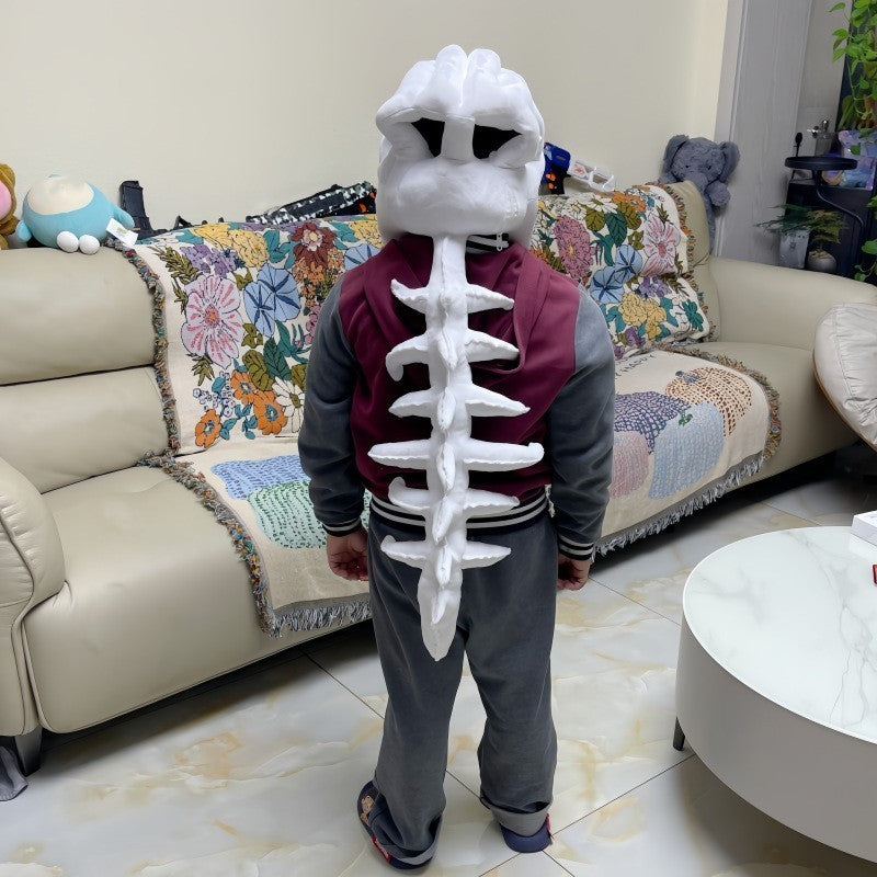 Silly Dino Plush Wearable Sillydino Skeleton Plush Hood,Soft Spinosaurus Outfit