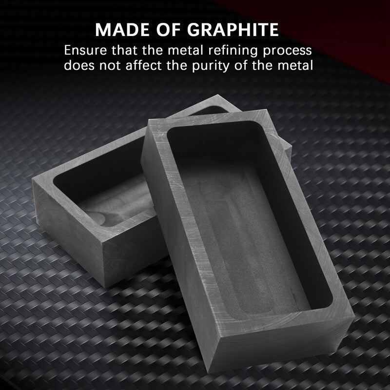 4 Pieces 1 KG Graphite Ingot Mould Casting Ingot Crucible Mould Silver Gold R1P9
