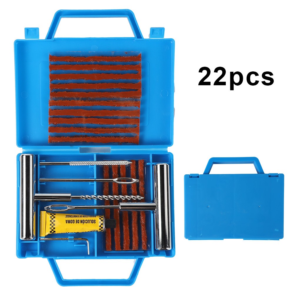 22PCS Emergency Tyre Repair Kit Heavy Duty Car Tire Vehicle Puncture Wheel Plug