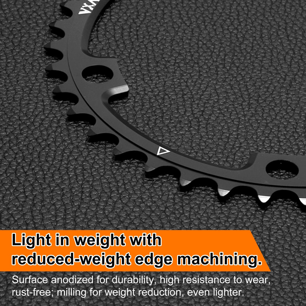 130BCD Bike Chainring 46T Round Narrow Wide Single Chainring for Road Bike