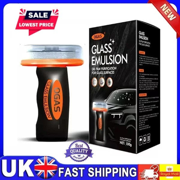 OGAS GLASS COMPOUND CLEANER - OILY FILM REMOVER AND CLEANER CAR WINDSCREEN 100g