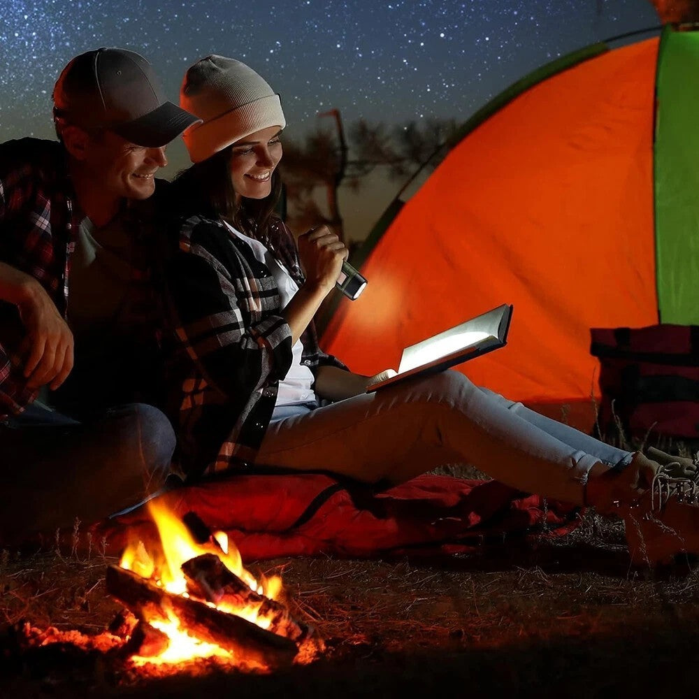 2PCS LED Torch Solar Hand Crank Flashlight Wind Up Super Bright Camping Light UK
