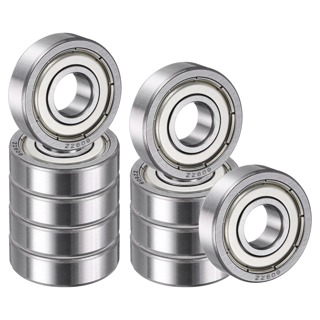 10 Pack 9 x 24 x 7mm 609 ZZ Deep Groove Ball Bearings,  ABEC5