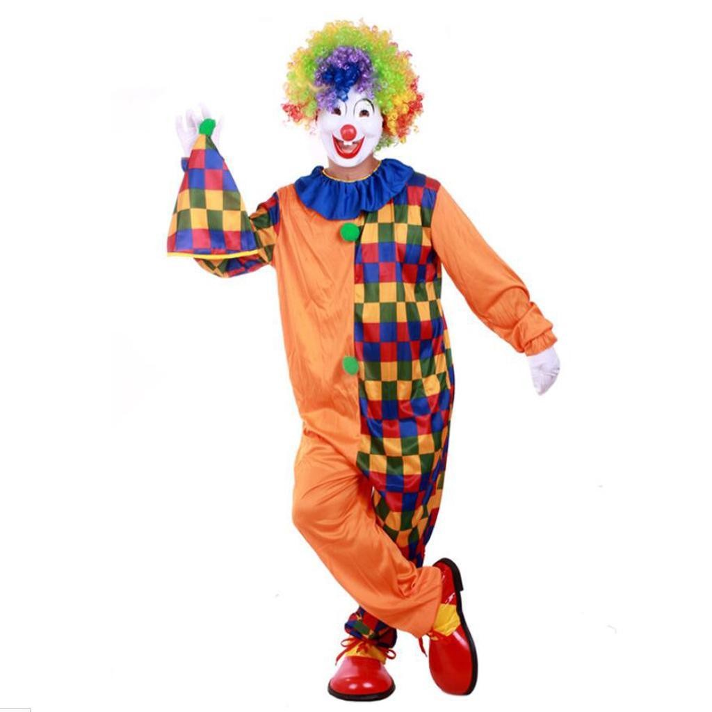 Adult Clothes Clown Costume Colorful Fancy Dress -  Clown Outfit Party