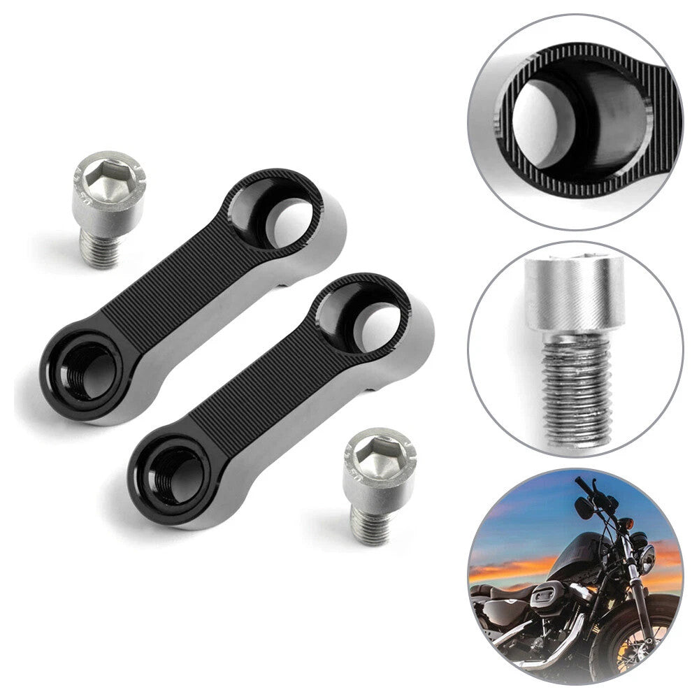 2 PCS 10MM Motorcycle Mirror Riser/Extender Adapter Mounts Motorbike Sets UK