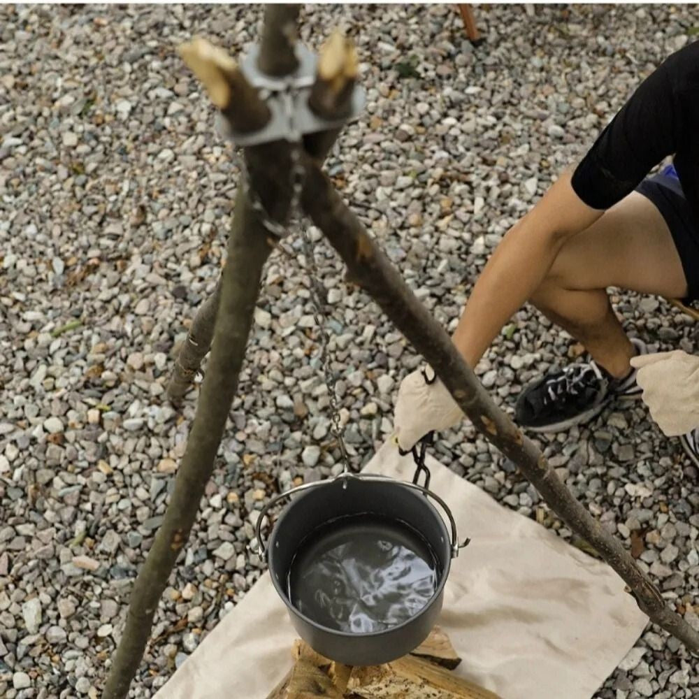 Campfire Cooking Tripod Stand Ultralight Portable with Adjustable Hanging Chain