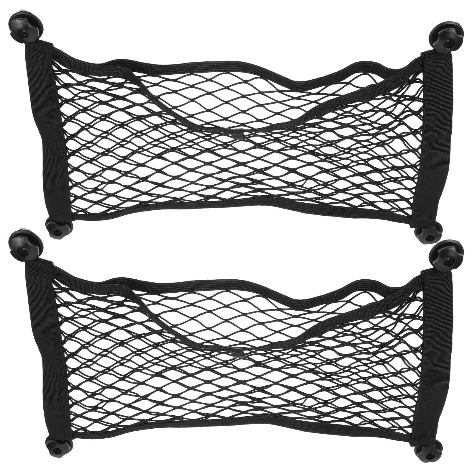 2Pcs Multifunctional Mesh Cargo Net Multi-pocket Organizer Small