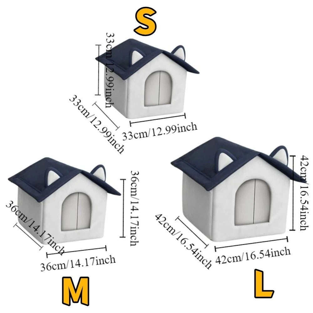 Winter Warm Insulated Cat Shelter Outdoor Cat House Weatherproof Feral Cat House
