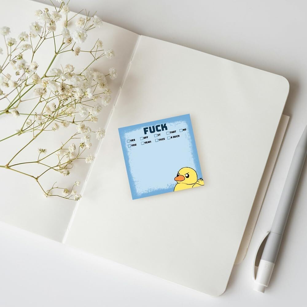 Funny Sassy Duck Sticky Notes, Hilarious Sticky Notes, Funny Memo Pads Sticky