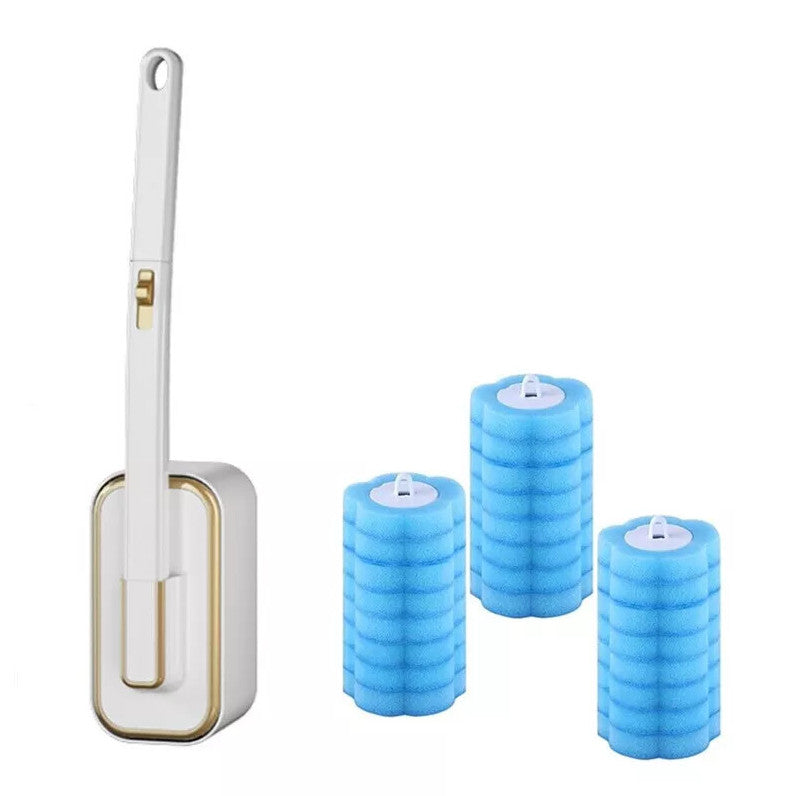 DISPOSABLE TOILET BRUSH SET TOILET BOWL CLEANING SYSTEM CLEANERS WITH REFILLS UK