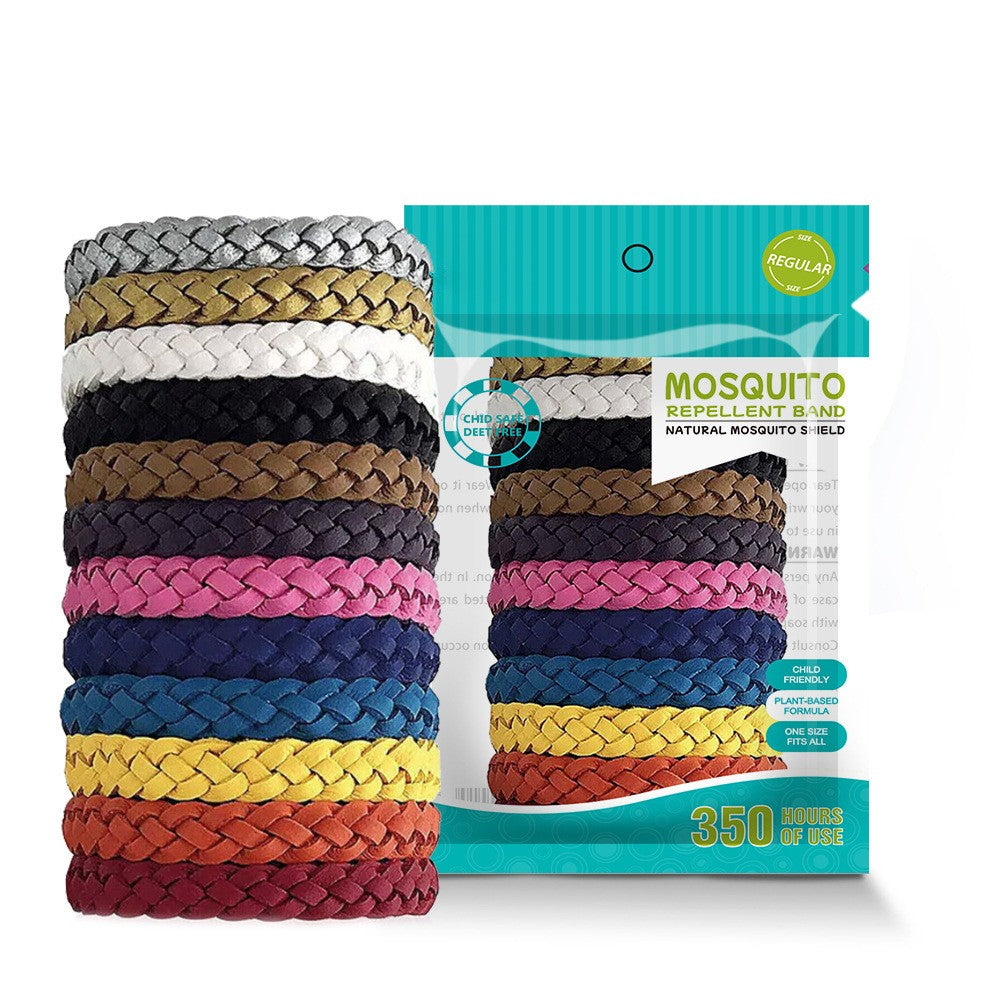 12X Mosquito Repellent Plastic Bracelets Natural Waterproof Deet-Free Non Toxic