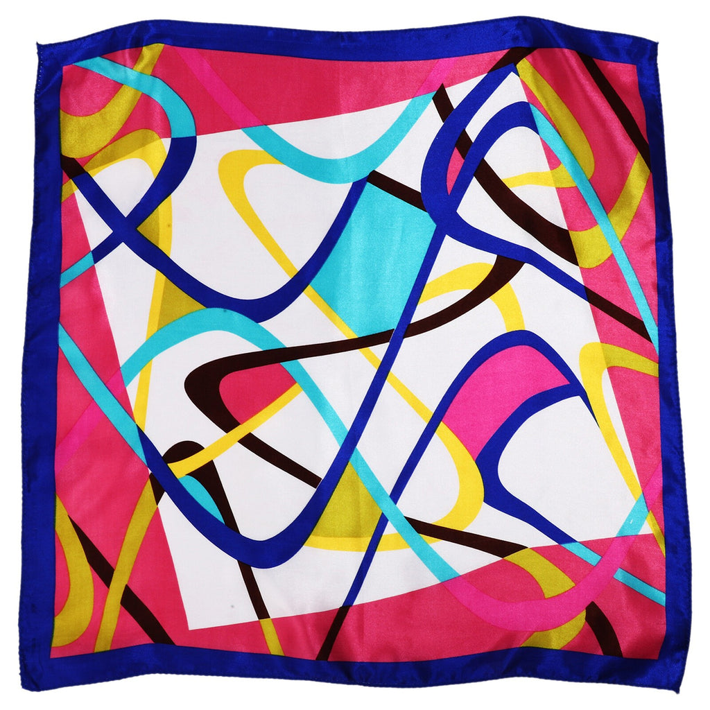 Women Square Neck Professional Handkerchief Sailor Scarf 4Pcs Silk Breathable