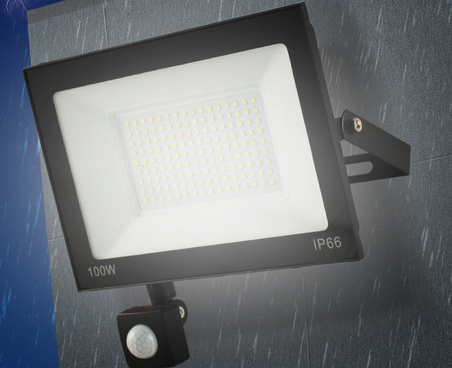 100Watt LED Floodlight Security Outdoor Garden Lights With PIR Sensor Lamp