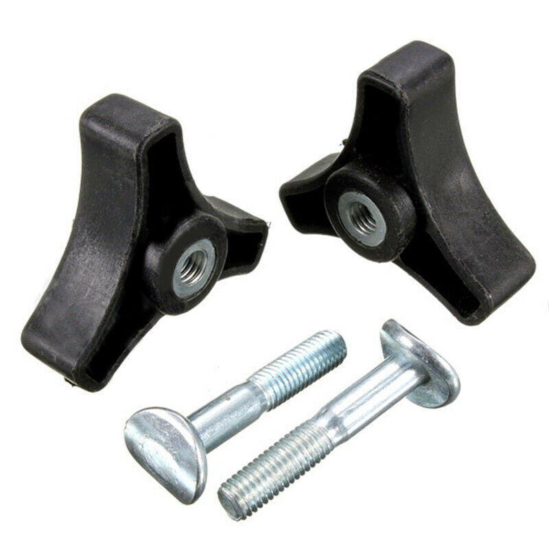 2X For Lawn Mower Machine Triangle Handle Knob Nut Screw Bolt Replacement Parts