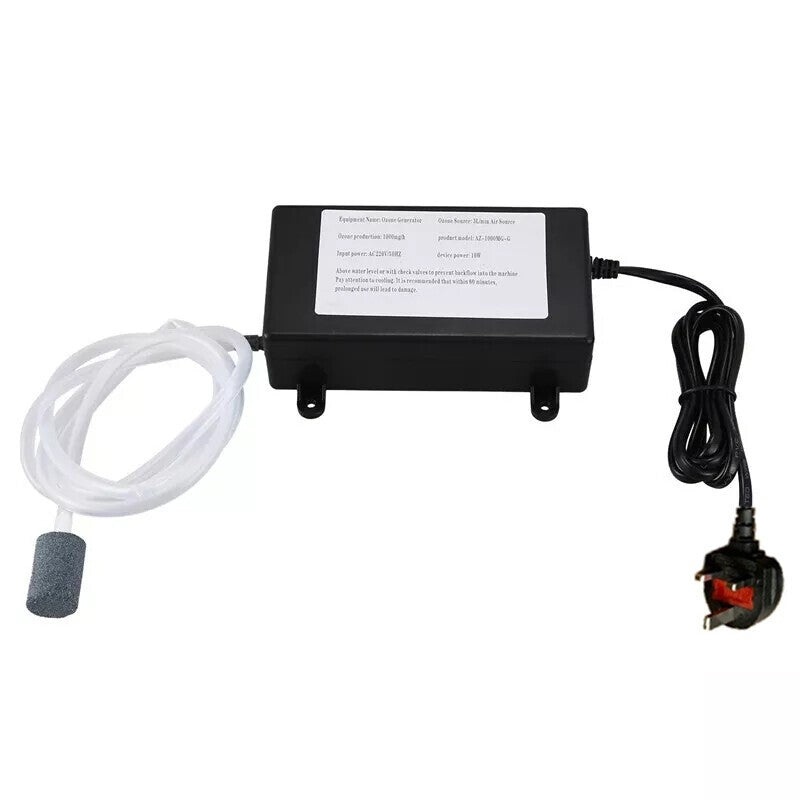 1000Mg Ozone Generator UK Plug Air Water Ozonizer Purifier Cleaner