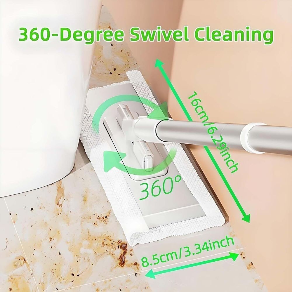 Clamping Dust Mops 360° Rotating Head Automatic Mop Clip  Dust Removal