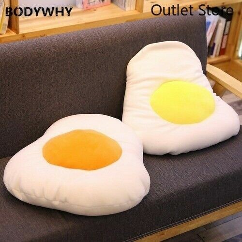 Lifelike Creative Egg Plush Pillow Stuffed Food Plush Toy Yolk Cushion Gift
