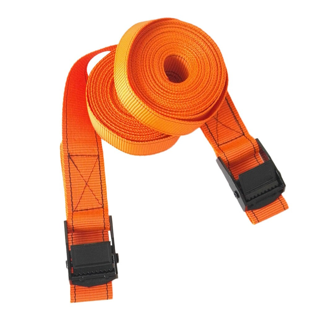 1 Pair Kayak Surfboard Roof Rack Tie Down Straps with Metal Cam Buckle 5M