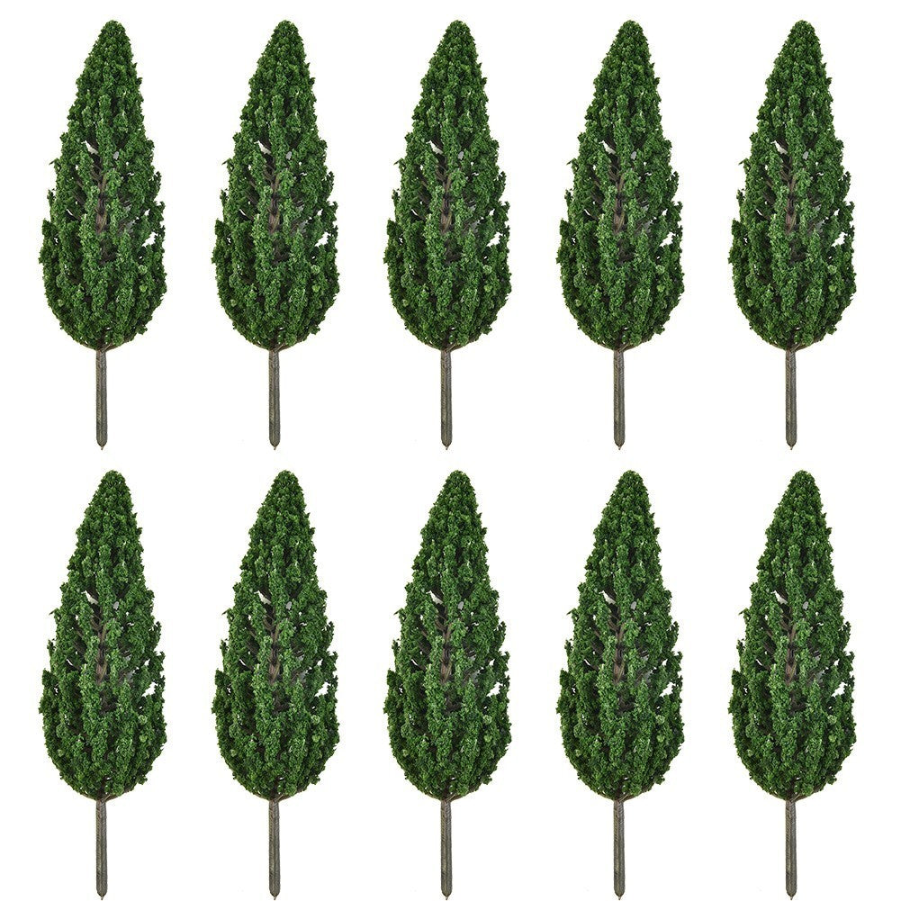 10Packs Model Pine Trees Green Plastic For O G Scale Railway Scenery Layout 15cm