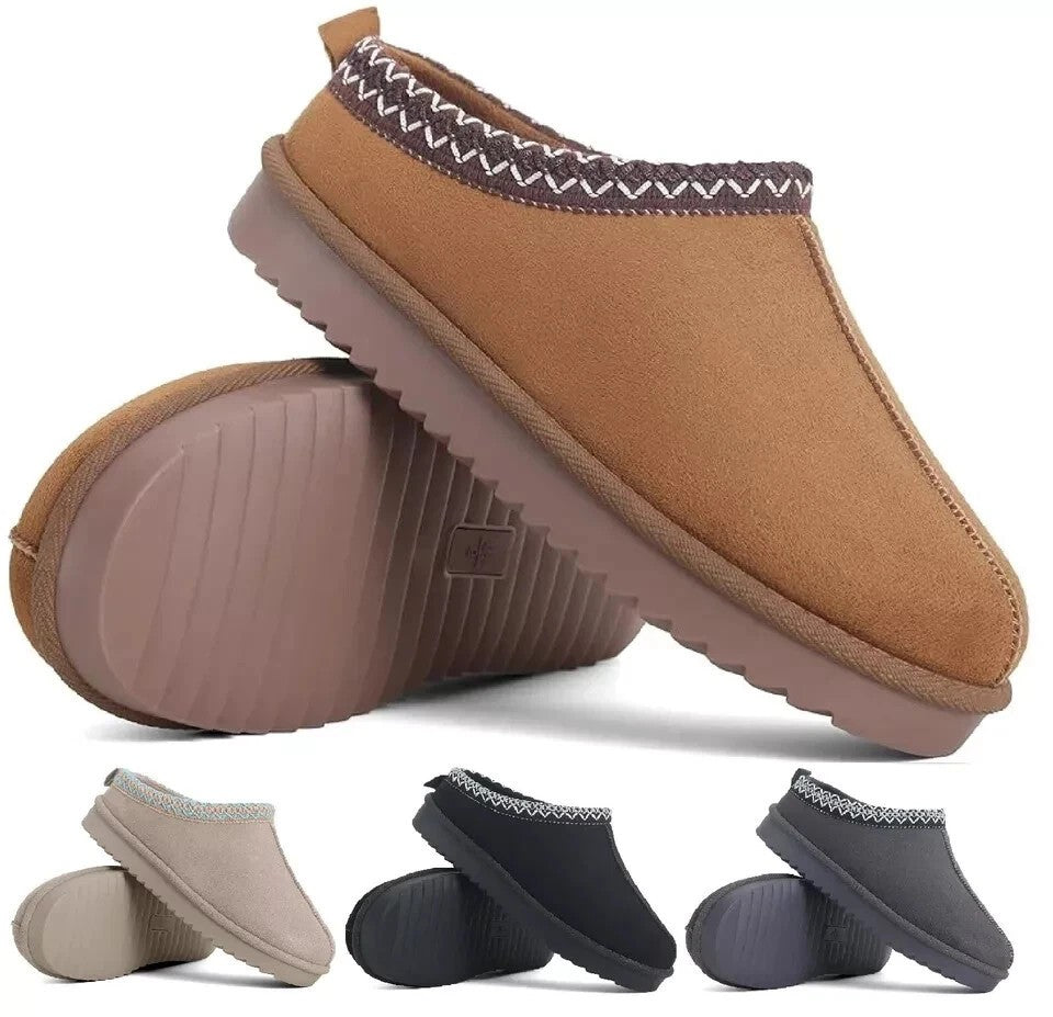 LADIES WOMENS WARM FAUX FUR SNUGG SLIP ON IN OUT DOOR SLIPPERS SHOES BOOTS SIZE