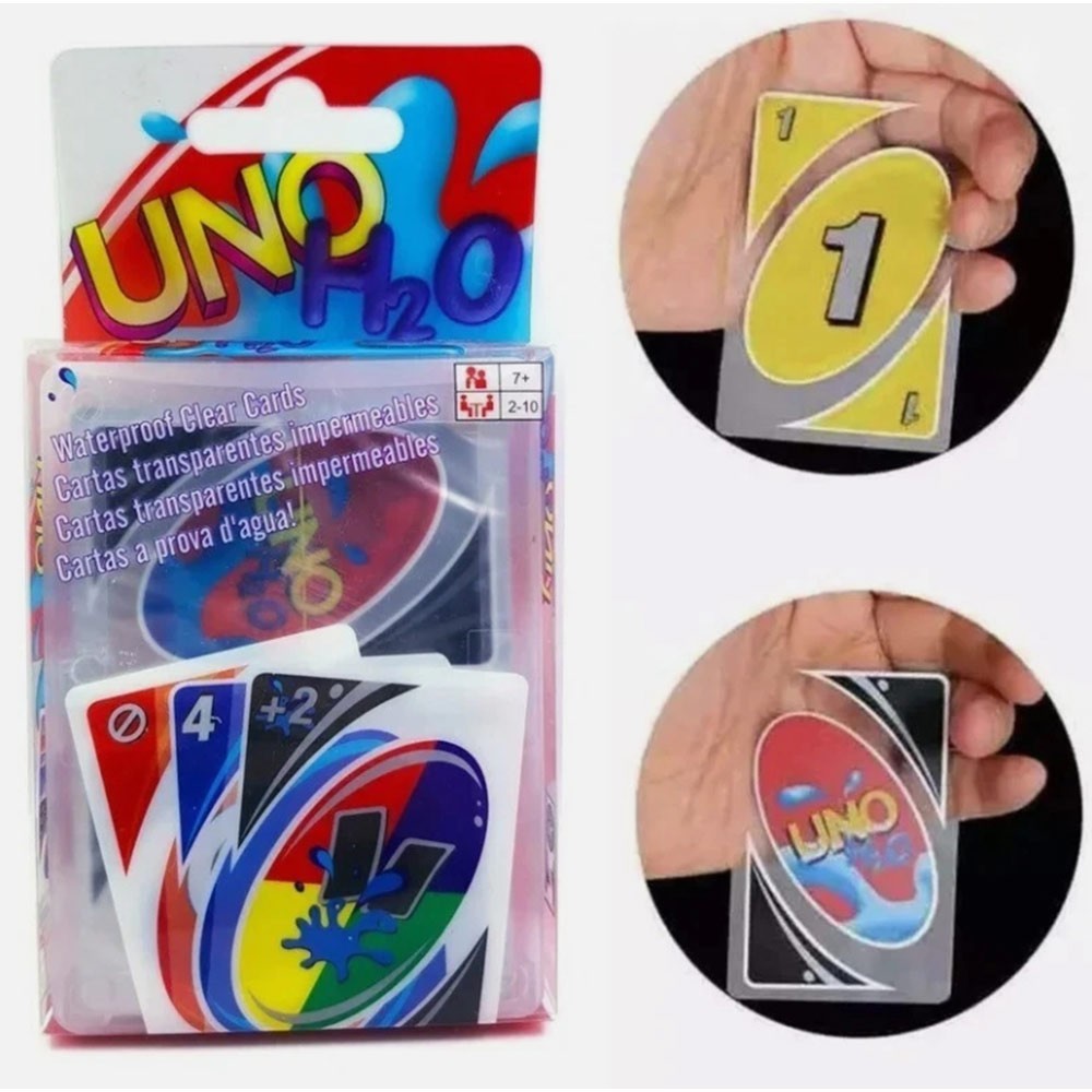 UNO H2O Waterproof Card Game Transparent PVC Plastic Pressure Proof Board Game